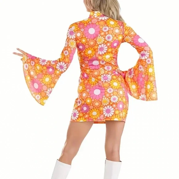 70s hippie chic floral dress. Size XXL - Picture 5 of 5